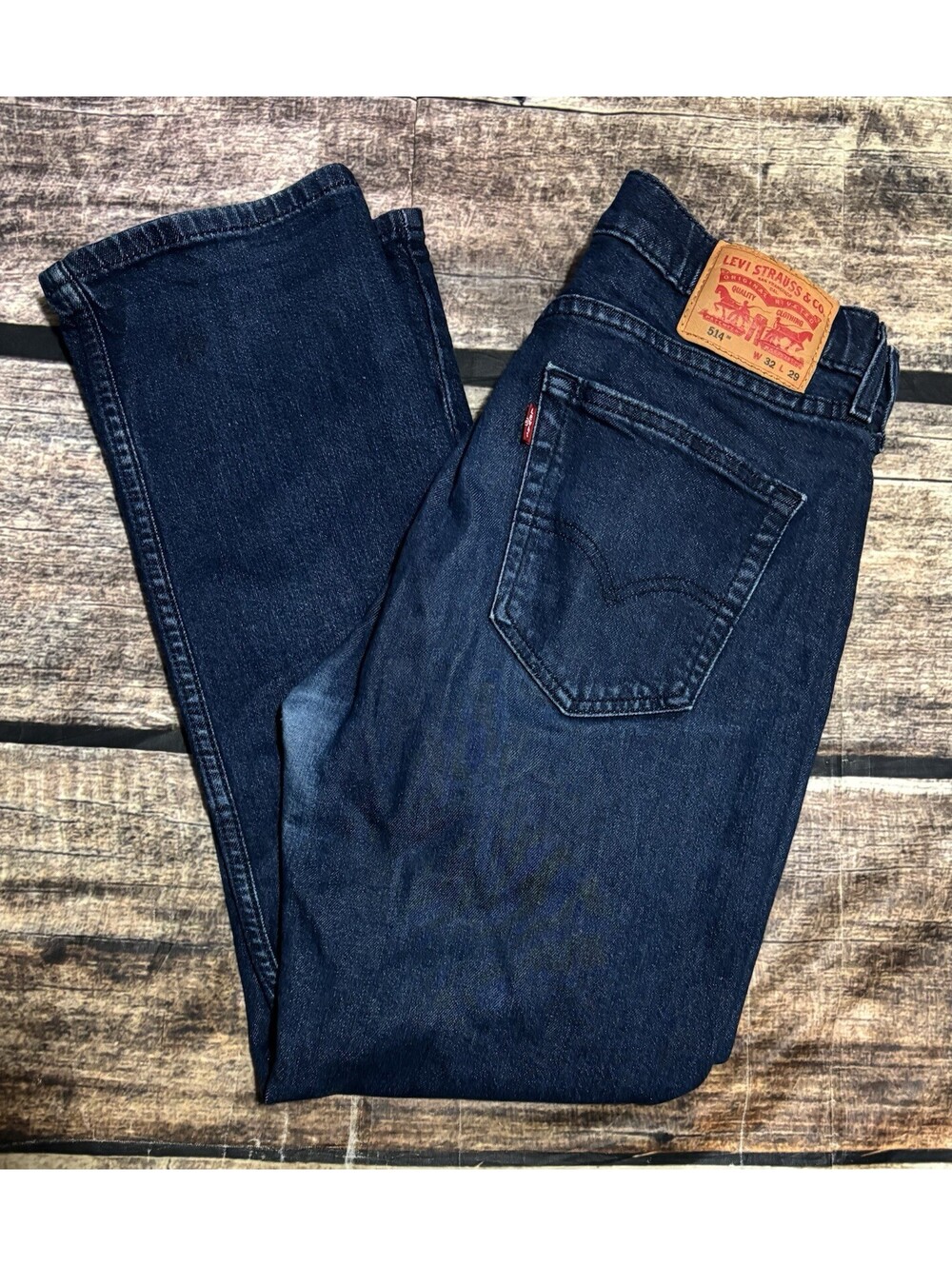Levis Jeans Mens 32x29 Denim Blue Straight Leg